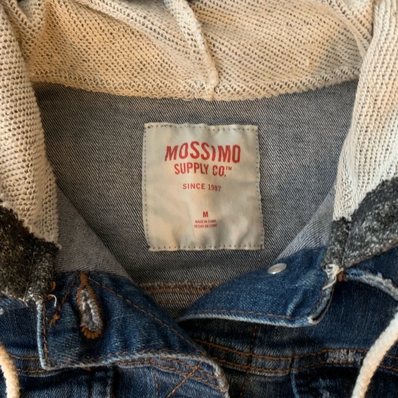 SOLD! Mossimo Jean Jacket with Hood - Size Medium - Picture 3 of 5